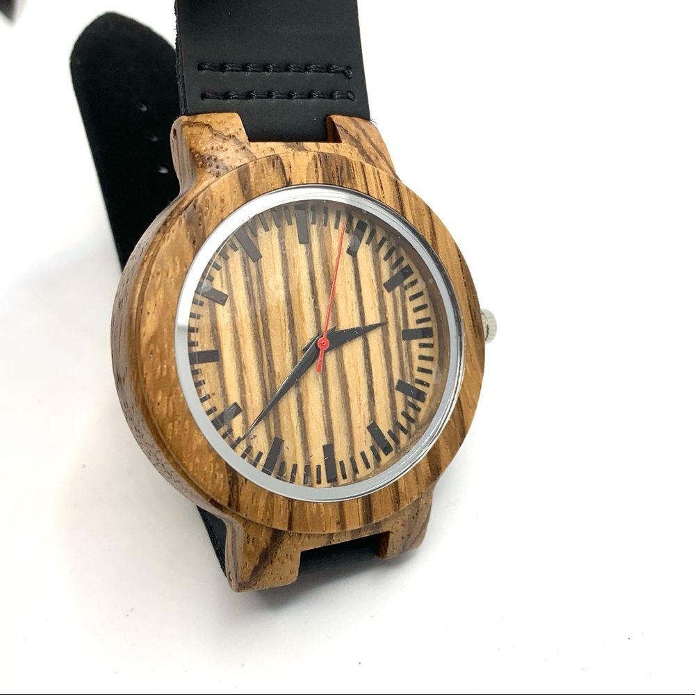New Analog Wristwatch Wooden Wood Bamboo Watch